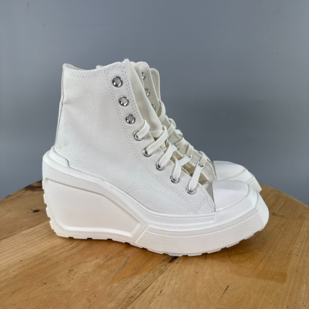 Converse Chuck 70 De Luxe Wedge Womens Size 6 Shoes Sneakers Egret White